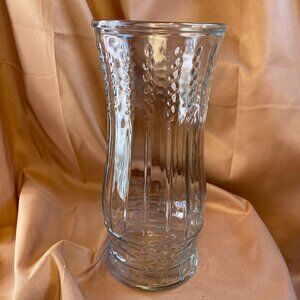 EO Brody Wheat Stalk Pattern Vintage 1960's Tall Glass Vase